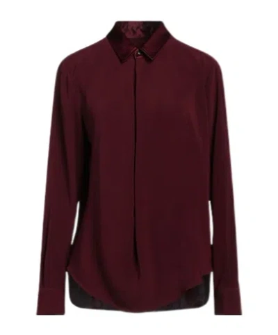 Rag & Bone Solid-color Long-sleeved Shirt In Burgundy