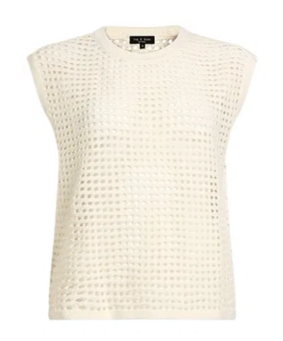 Rag & Bone Solid-color Sleeveless Knitted Sweater In White