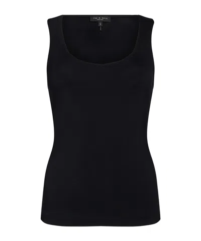 Rag & Bone Solidcolor Stretch Vest In Black