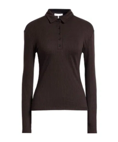 Rag & Bone Solid-colored Long-sleeved Knitted Sweater In Brown