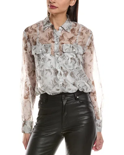 Rag & Bone Sonica Sheer Shirt In Multi