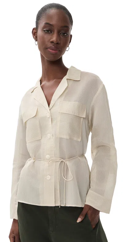 Rag & Bone Sonny Stripe Blouse Whtst