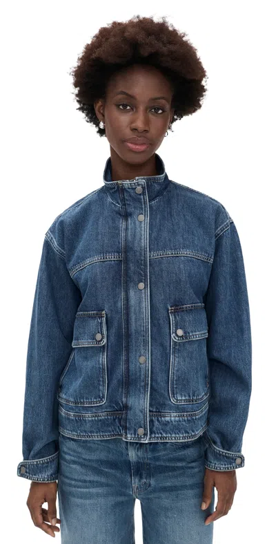 Rag & Bone Sophia Denim Jacket Easton In Blue