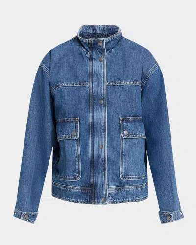 Rag & Bone Sophia Denim Utility Jacket In Blue