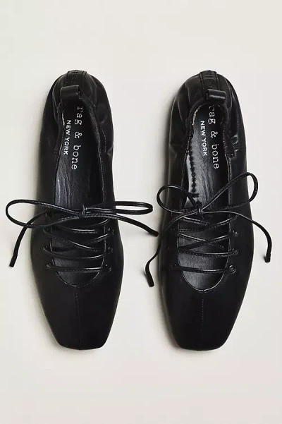 Rag & Bone Sophia Tie Ballet Flats In Black