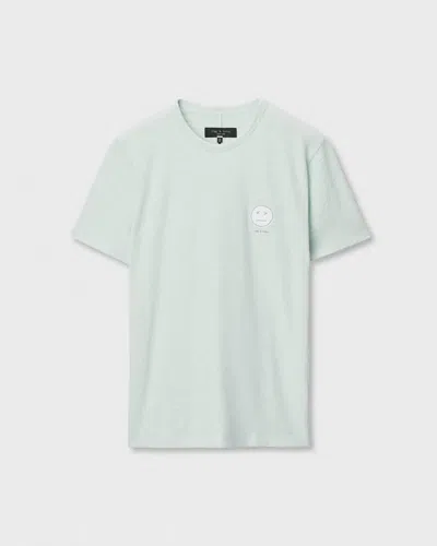 Rag & Bone Sour Face Embroidered Tee In Blue