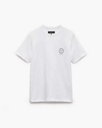 Rag & Bone Sour Face Embroidered Tee In White