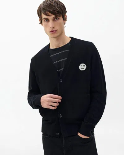 Rag & Bone Sour Face Wool Cardigan In Black