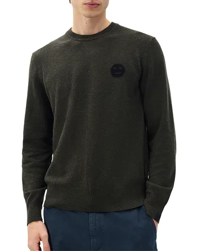 Rag & Bone Sour Face Wool Crew Sweater In Green