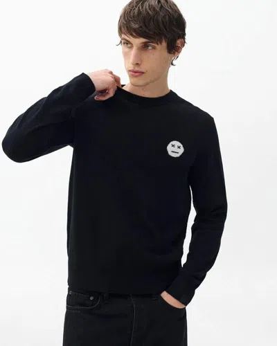 Rag & Bone Sour Face Wool Sweater In Black
