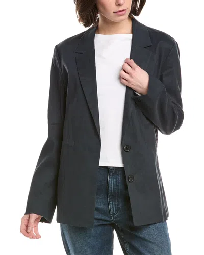 Rag & Bone Spencer Linen-blend Blazer In Black