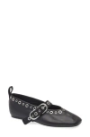 Rag & Bone Black Spire Mary Jane Ballerina Flats In Black