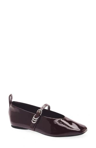 Rag & Bone Spire Mary Jane Flat In Burgundy