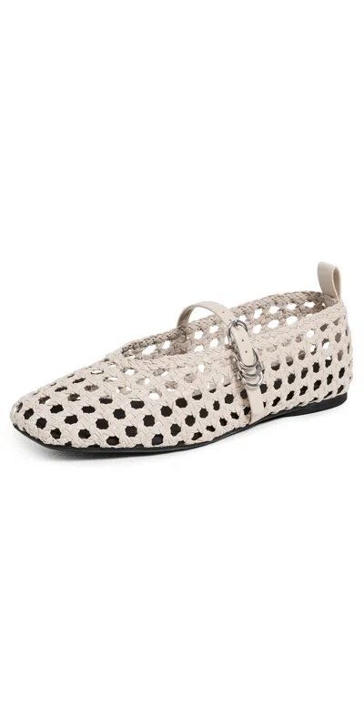Rag & Bone Spire Woven Mary Jane Ballerina Flats In Neutral