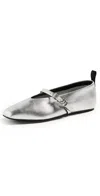 Rag & Bone Silver Spire Mary Jane Ballerina Flats In Slvr