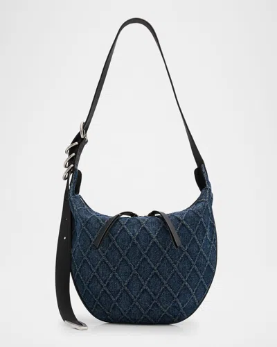 Rag & Bone Spire Mini Quilted Denim Hobo Bag