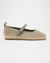 Rag & Bone Spire Suede Mary Jane Espadrilles In Neutral
