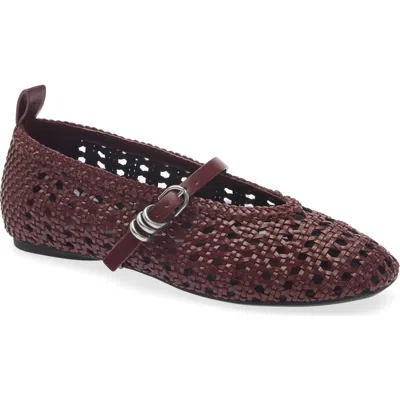 Rag & Bone Spire Woven Mary Jane Flat In Brown