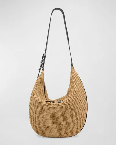 Rag & Bone Spire Zip Straw Hobo Bag