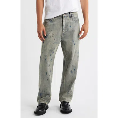 Rag & Bone Splatter Baggy Straight Leg Jeans In Wrnbe