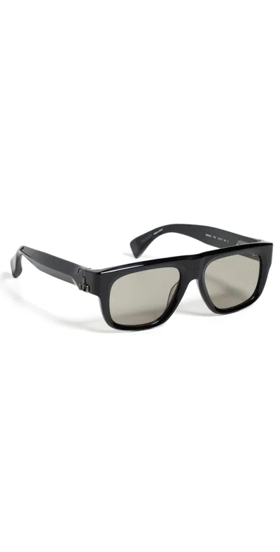 Rag & Bone Square Acetate Sunglasses Shiny Black