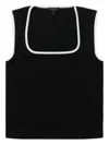 Rag & Bone Square-neck Sleeveless Top In Black