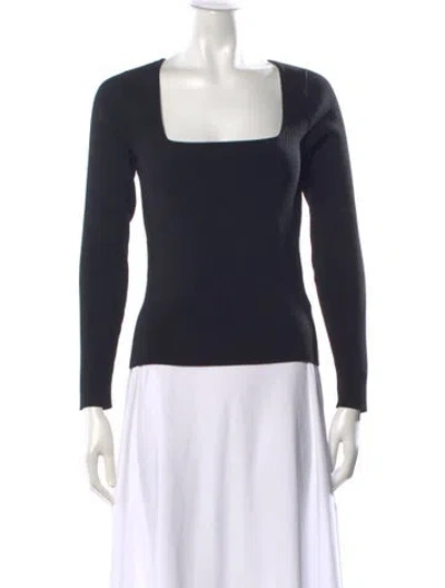 Pre-owned Rag & Bone Square Neckline Long Sleeve Top W/ Tags In Blue