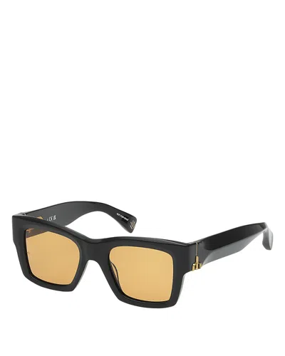 Rag & Bone Square Sunglasses, 50mm In Black