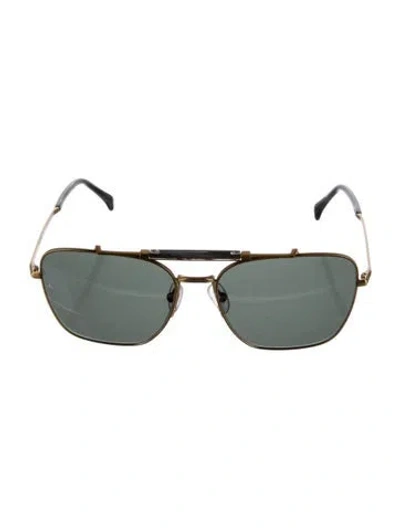 Pre-owned Rag & Bone Square Tinted Sunglasses In Gold