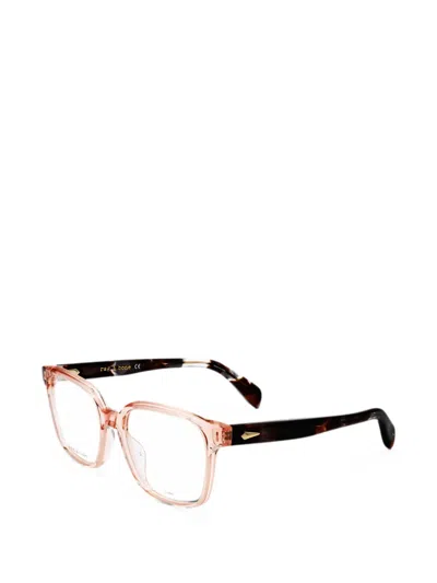 Rag & Bone 스퀘어 프레임 안경 In Pink