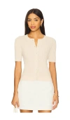 Rag & Bone Stacy Short Sleeve Cardigan In Brown