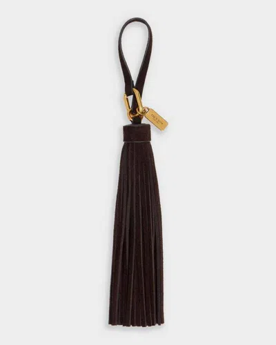 Rag & Bone Stak Suede Tassel Charm In Chocolate