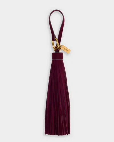 Rag & Bone Stak Suede Tassel Charm In Deep Berry