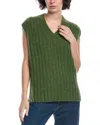 Rag & Bone Stassi Wool & Alpaca-blend Sweater Vest In Green
