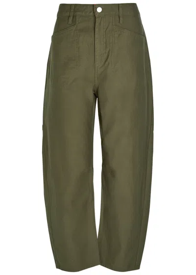 Rag & Bone Stevie Utility Tapered-leg Cotton Trousers In Green