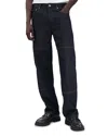 Rag & Bone Straight Fit 4 Authentic Rigid Workwear Jeans In Resin Rinse In Black