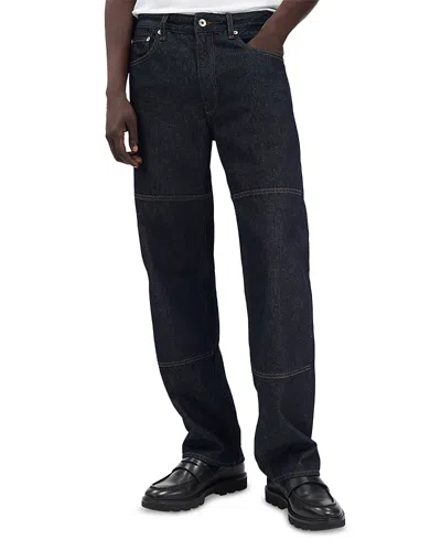 Rag & Bone Straight Fit 4 Authentic Rigid Workwear Jeans In Resin Rinse In Black