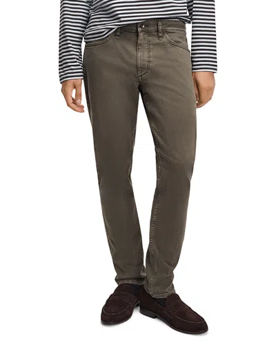 Rag & Bone Straight Fit Cotton Blend Aero Stretch 32 Jeans In Tea Green In Gray