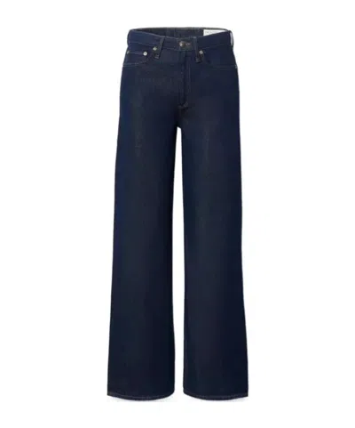 Rag & Bone Straight Trousers In Blue