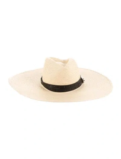 Pre-owned Rag & Bone Straw Cowboy Hat In Neutral