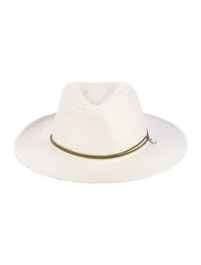 Pre-owned Rag & Bone Straw Fedora Hat In Neutral
