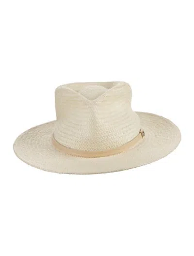 Pre-owned Rag & Bone Straw Fedora Hat In Neutrals