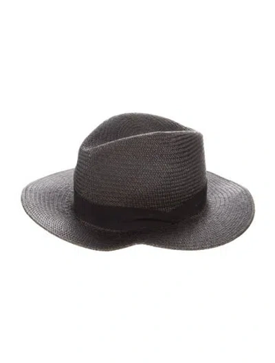 Pre-owned Rag & Bone Straw Hat In Black