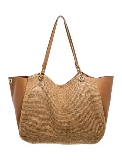 Pre-owned Rag & Bone Straw Hobo In Neutral