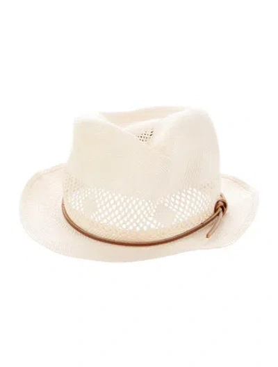 Pre-owned Rag & Bone Straw Panama Hat In Neutral