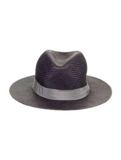 Pre-owned Rag & Bone Straw Panama Hat In Purple