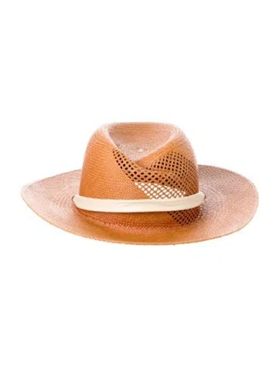 Pre-owned Rag & Bone Straw Sun Hat In Brown