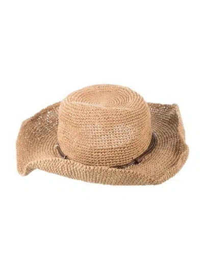 Pre-owned Rag & Bone Straw Sun Hat In Neutrals