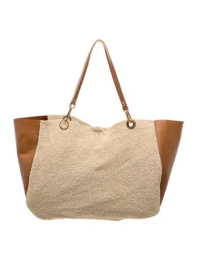 Pre-owned Rag & Bone Straw Tote In Neutrals
