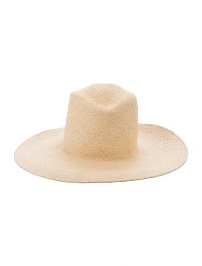 Pre-owned Rag & Bone Straw Wide Brim Sun Hat In Neutrals